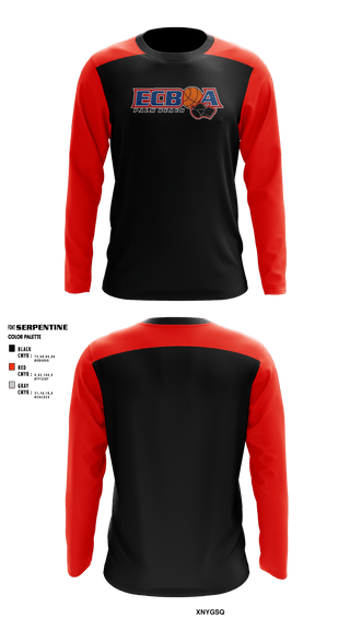 Long Sleeve Performance Shirt, ECBOA, Men's Basketball, Teamtime, Team time, sublimation, custom sports apparel, team uniforms, spirit wear, spiritwear, sports uniforms, custom shirts, team store, custom team store, fundraiser sports, apparel fundraiser