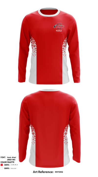Souderton Braves Youth Football Association 55667427 Long Sleeve Performance Shirt - 1