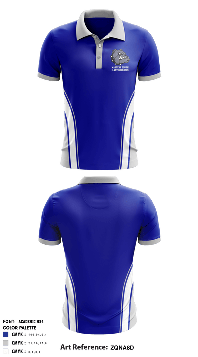 Mastery South Lady Bulldogs 88871826 Short Sleeve Performance Polo - 1