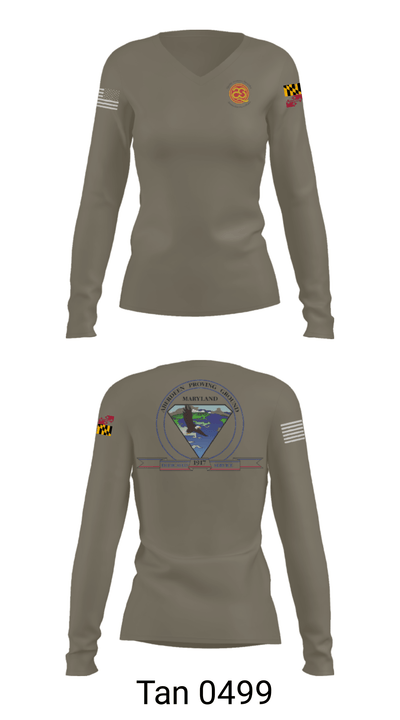 Logistics Readiness Center 40475494 Women's Long Sleeve V-neck Shirt - 41