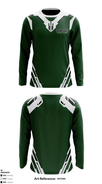 Tuscarora jr Titans football 49494203 Long Sleeve Performance Shirt - 1