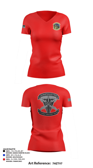 Women's Short Sleeve Vneck Shirt, , Air Force, Teamtime, Team time, sublimation, custom sports apparel, team uniforms, spirit wear, spiritwear, sports uniforms, custom shirts, team store, custom team store, fundraiser sports, apparel fundraiser