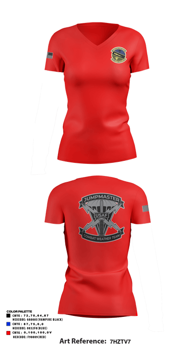 18 CWS 64943674 Women's Short Sleeve V-neck Shirt - 3