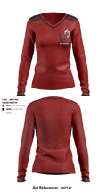 Walt Whitman Gymnastics 88529847 Women's Long Sleeve V-neck Shirt - 1