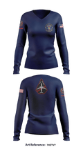 VP-10 Red Lancers 78238419 Women's Long Sleeve V-neck Shirt - 2