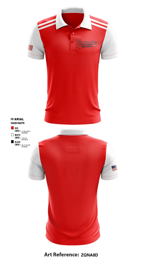 Short Sleeve Performance Polo, San Diego Renegades, Spirit Store, Teamtime, Team time, sublimation, custom sports apparel, team uniforms, spirit wear, spiritwear, sports uniforms, custom shirts, team store, custom team store, fundraiser sports, apparel fundraiser