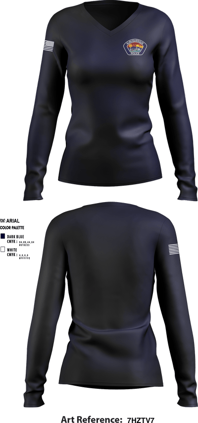 DWI 28742489 Women's Long Sleeve V-neck Shirt - 1