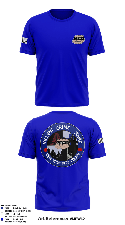 Violent crime squad 63022699 Short Sleeve Performance Shirt - 3