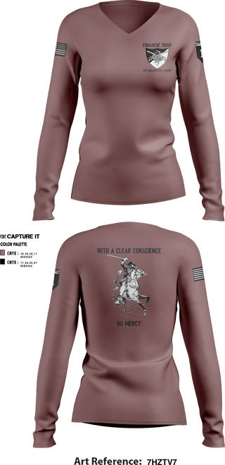Women's Long Sleeve Vneck Shirt, , Army, Teamtime, Team time, sublimation, custom sports apparel, team uniforms, spirit wear, spiritwear, sports uniforms, custom shirts, team store, custom team store, fundraiser sports, apparel fundraiser