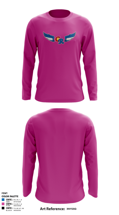 Coal Ridge HS Track & Field 68083427 Long Sleeve Performance Shirt - 1