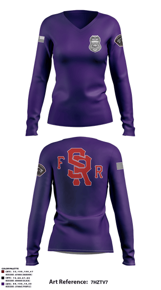 Women's Long Sleeve Vneck Shirt, , Fire Department, Teamtime, Team time, sublimation, custom sports apparel, team uniforms, spirit wear, spiritwear, sports uniforms, custom shirts, team store, custom team store, fundraiser sports, apparel fundraiser