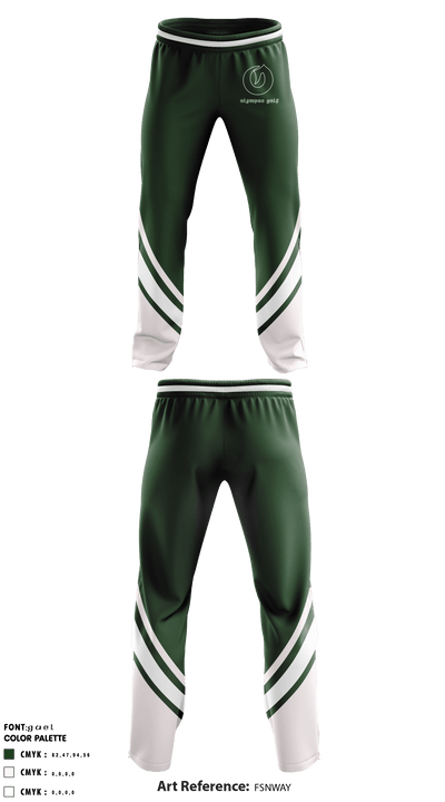 Olympus High School Golf 41989017 Sweatpants - 1