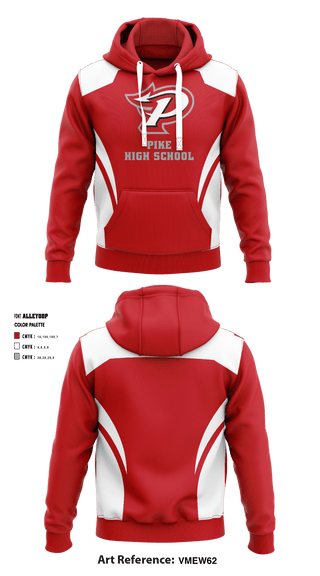 Hoodie, Pike High School, School Spirit Store, Teamtime, Team time, sublimation, custom sports apparel, team uniforms, spirit wear, spiritwear, sports uniforms, custom shirts, team store, custom team store, fundraiser sports, apparel fundraiser