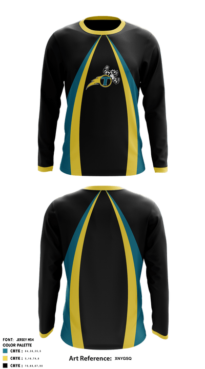 NE Thunder Football 21044517 Long Sleeve Performance Shirt - 4