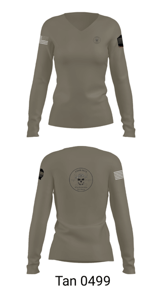 Women's Long Sleeve Vneck Shirt, , Air Force, Teamtime, Team time, sublimation, custom sports apparel, team uniforms, spirit wear, spiritwear, sports uniforms, custom shirts, team store, custom team store, fundraiser sports, apparel fundraiser