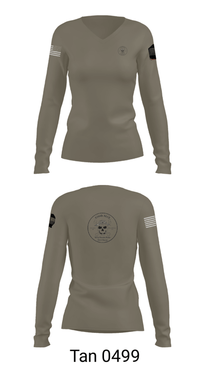 435 ALCS 64373695 Women's Long Sleeve V-neck Shirt - 41