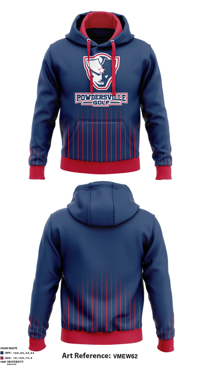 Powdersville High School Golf 47085246 Hoodie - 1