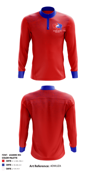 Quarter Zip Jacket, Wyoming Amateur Wrestling Association, Wrestling, Teamtime, Team time, sublimation, custom sports apparel, team uniforms, spirit wear, spiritwear, sports uniforms, custom shirts, team store, custom team store, fundraiser sports, apparel fundraiser