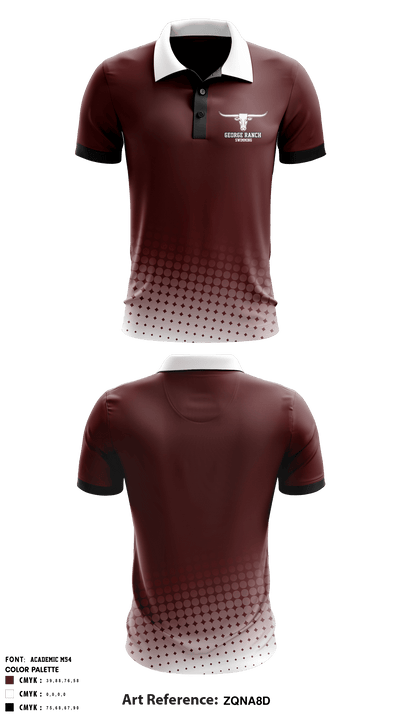 George Ranch High School Swimming 18694382 Short Sleeve Performance Polo - 1