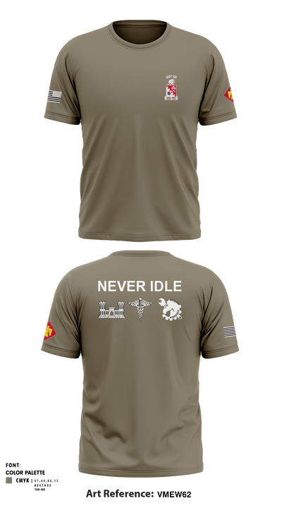 120th Engineers 83495982 Short Sleeve Performance Shirt - 6