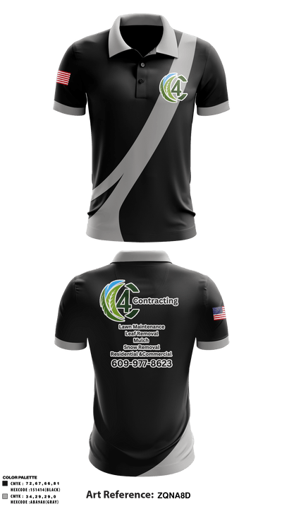 C4 Contracting 35158800 Short Sleeve Performance Polo - 1