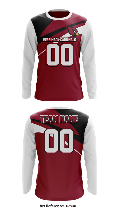 Merrimack Cardinals 42988628 Long Sleeve Performance Shirt - 2