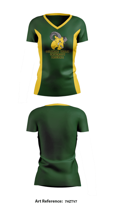 Delaware Valley University Athletics 30114104 Women's Short Sleeve V-neck Shirt - 2