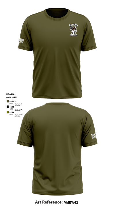 E CO. 1-106th 50945998 Short Sleeve Performance Shirt - 1