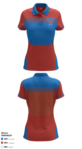 Women's Short Sleeve Performance Polo, Southern Methodist University Golf, Golf, Teamtime, Team time, sublimation, custom sports apparel, team uniforms, spirit wear, spiritwear, sports uniforms, custom shirts, team store, custom team store, fundraiser sports, apparel fundraiser