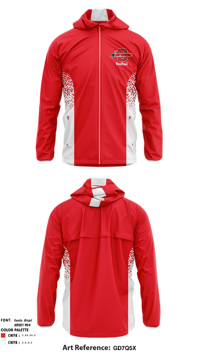 Souderton Braves Youth Football Association 55667427 Windbreaker - 1