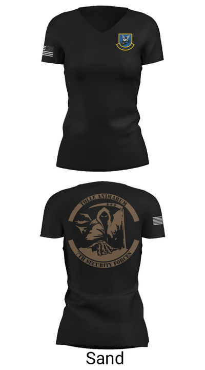 7th Security Forces 36998584 Women's Short Sleeve V-neck Shirt - 29
