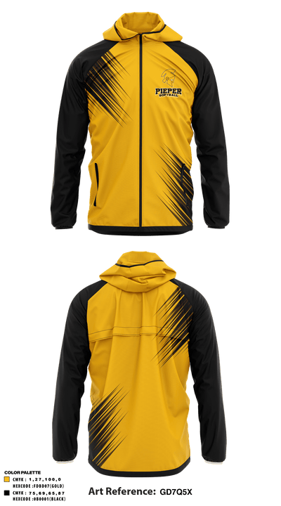 Pieper High School Softball 50547715 Windbreaker - 1