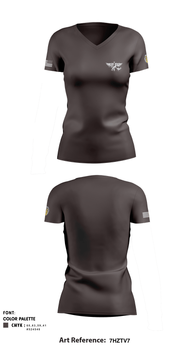 Salisbury Police Special Response Team 60384569 Women's Short Sleeve V-neck Shirt - 1