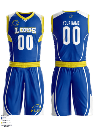 Basketball Uniform, Loris High School Basketball, Women's Basketball, Teamtime, Team time, sublimation, custom sports apparel, team uniforms, spirit wear, spiritwear, sports uniforms, custom shirts, team store, custom team store, fundraiser sports, apparel fundraiser