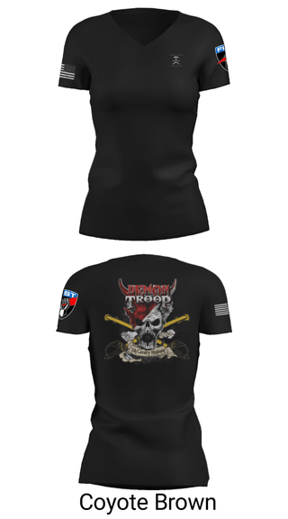 Women's Short Sleeve Vneck Shirt, , Army, Teamtime, Team time, sublimation, custom sports apparel, team uniforms, spirit wear, spiritwear, sports uniforms, custom shirts, team store, custom team store, fundraiser sports, apparel fundraiser