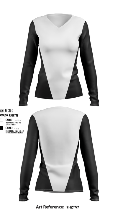 Branch Baseball And Softball Organization 47923987 Women's Long Sleeve V-neck Shirt - 1