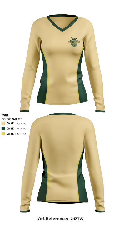 Northwest High School Track 72155128 Women's Long Sleeve V-neck Shirt - 3