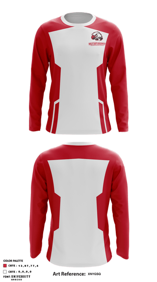 Long Sleeve Performance Shirt, Military Magnet Academy Volleyball, Football, Teamtime, Team time, sublimation, custom sports apparel, team uniforms, spirit wear, spiritwear, sports uniforms, custom shirts, team store, custom team store, fundraiser sports, apparel fundraiser