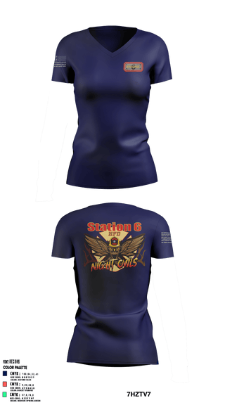 Women's Short Sleeve Vneck Shirt, Engine Company 6Engine Company 6, Fire Department, Teamtime, Team time, sublimation, custom sports apparel, team uniforms, spirit wear, spiritwear, sports uniforms, custom shirts, team store, custom team store, fundraiser sports, apparel fundraiser