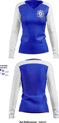 Kentucky Western Babe Ruth League District 8 70105153 Women's Long Sleeve V-neck Shirt - 1