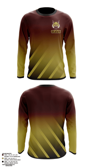 Long Sleeve Performance Shirt, Ninety Six Lady Wildcats, Women's Soccer, Teamtime, Team time, sublimation, custom sports apparel, team uniforms, spirit wear, spiritwear, sports uniforms, custom shirts, team store, custom team store, fundraiser sports, apparel fundraiser