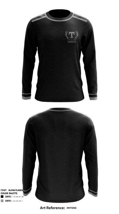 Dominion High School Gymnastics 4525189 Long Sleeve Performance Shirt - 1