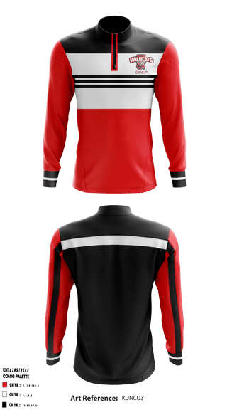 Quarter Zip Jacket, Kenton High School Golf, Golf, Teamtime, Team time, sublimation, custom sports apparel, team uniforms, spirit wear, spiritwear, sports uniforms, custom shirts, team store, custom team store, fundraiser sports, apparel fundraiser