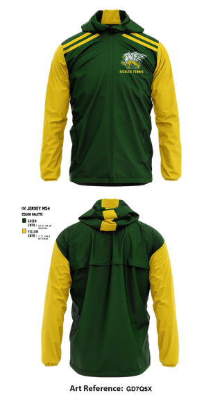 Windbreaker, Sickles High School Tennis, Tennis, Teamtime, Team time, sublimation, custom sports apparel, team uniforms, spirit wear, spiritwear, sports uniforms, custom shirts, team store, custom team store, fundraiser sports, apparel fundraiser