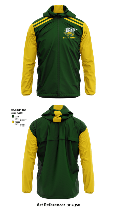 Sickles High School Tennis 15049956 Windbreaker - 1