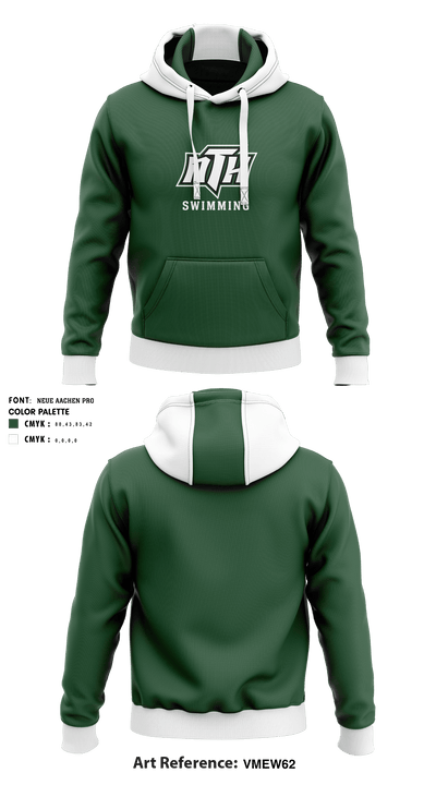 North Hall High School Swimming 67249085 Hoodie - 2