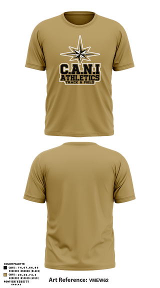 Short Sleeve Performance Shirt, C.A.N.I Athletics Track & Field, Track & Field, Teamtime, Team time, sublimation, custom sports apparel, team uniforms, spirit wear, spiritwear, sports uniforms, custom shirts, team store, custom team store, fundraiser sports, apparel fundraiser