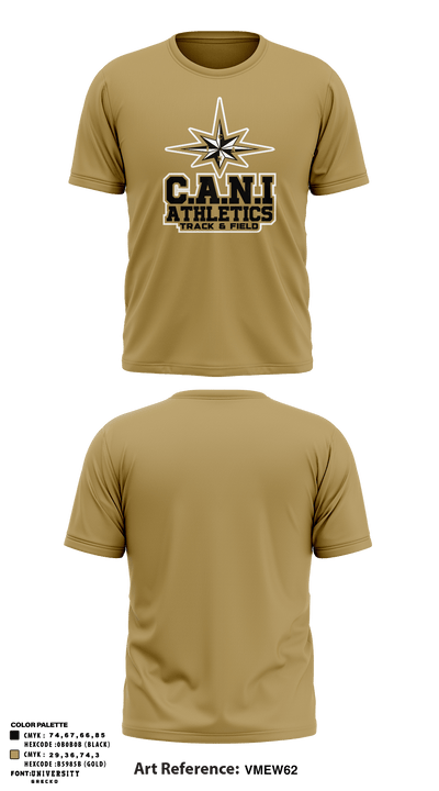 C.A.N.I Athletics Track & Field 1569769 Short Sleeve Performance Shirt - 5