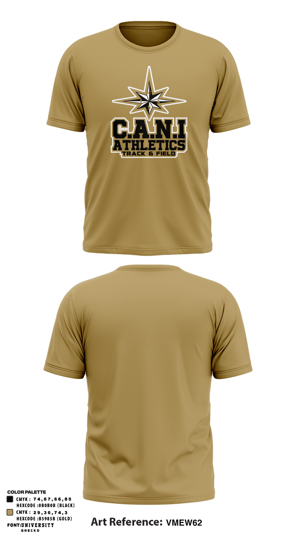 Short Sleeve Performance Shirt, C.A.N.I Athletics Track & Field, Track & Field, Teamtime, Team time, sublimation, custom sports apparel, team uniforms, spirit wear, spiritwear, sports uniforms, custom shirts, team store, custom team store, fundraiser sports, apparel fundraiser