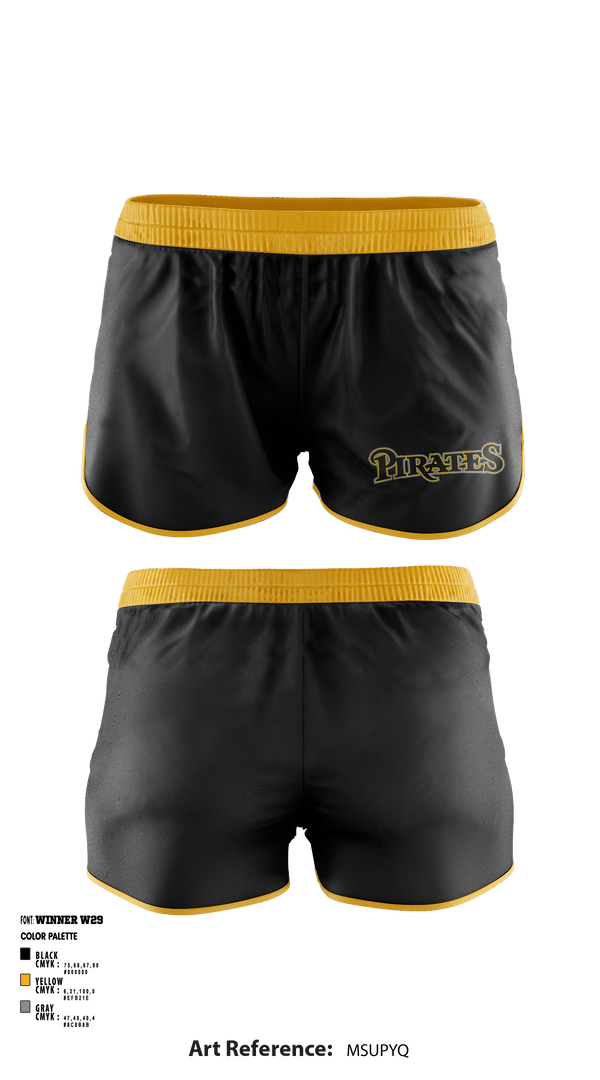 Women's Shorts, Los Angeles Pirates, Baseball, Teamtime, Team time, sublimation, custom sports apparel, team uniforms, spirit wear, spiritwear, sports uniforms, custom shirts, team store, custom team store, fundraiser sports, apparel fundraiser